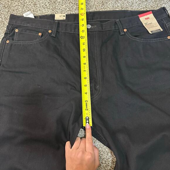 LEVI'S Men's 550 Relaxed Fit Jeans (Big & Tall) Size 46X32 In Black - Picture 12 of 16